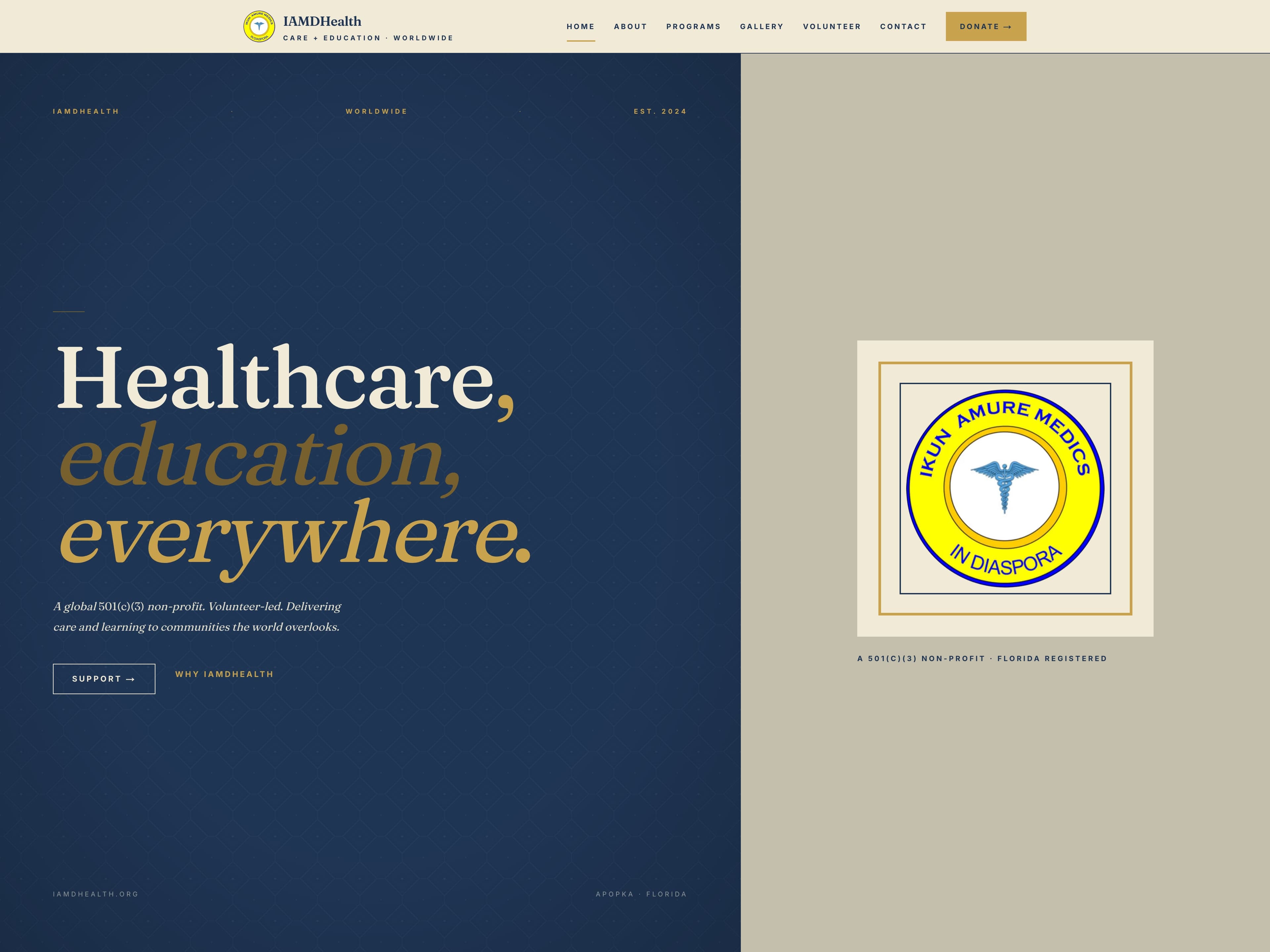 Hero — clinical reassurance