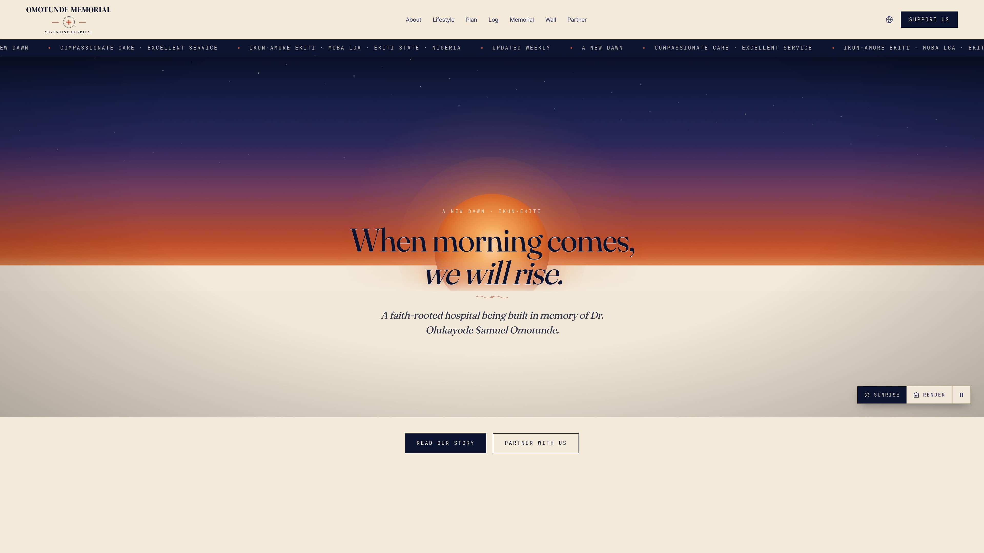 Omotunde Hospital site preview