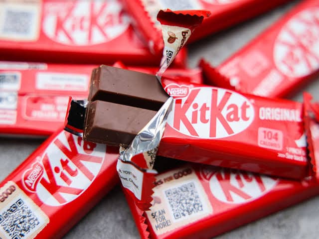 KitKat Original chocolate bars in red Nestlé wrappers, representing the 2026 KitKat heist and viral brand strategy moment.