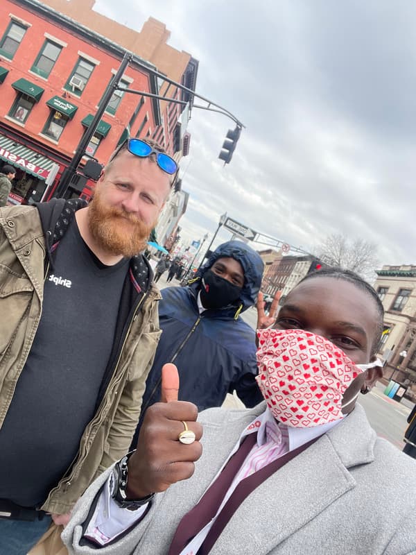 David Coast doing face-to-face charity fundraising on a city street during COVID, the origin story behind learning sales as the most important skill for entrepreneurs