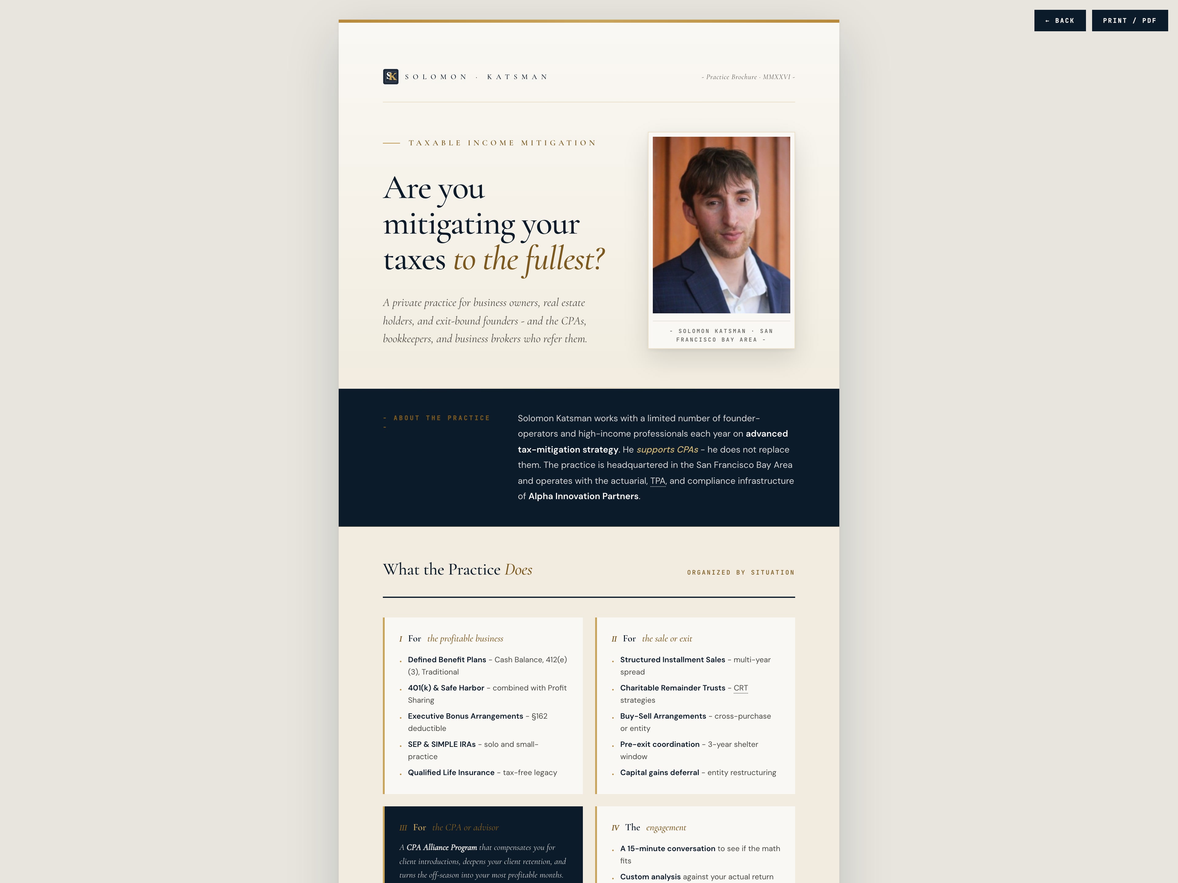 Practice brochure